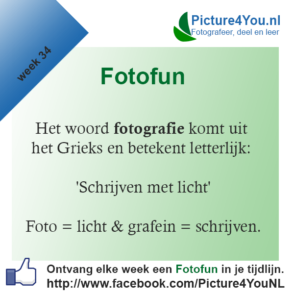 Fotografie weetjes Fotofun week 34